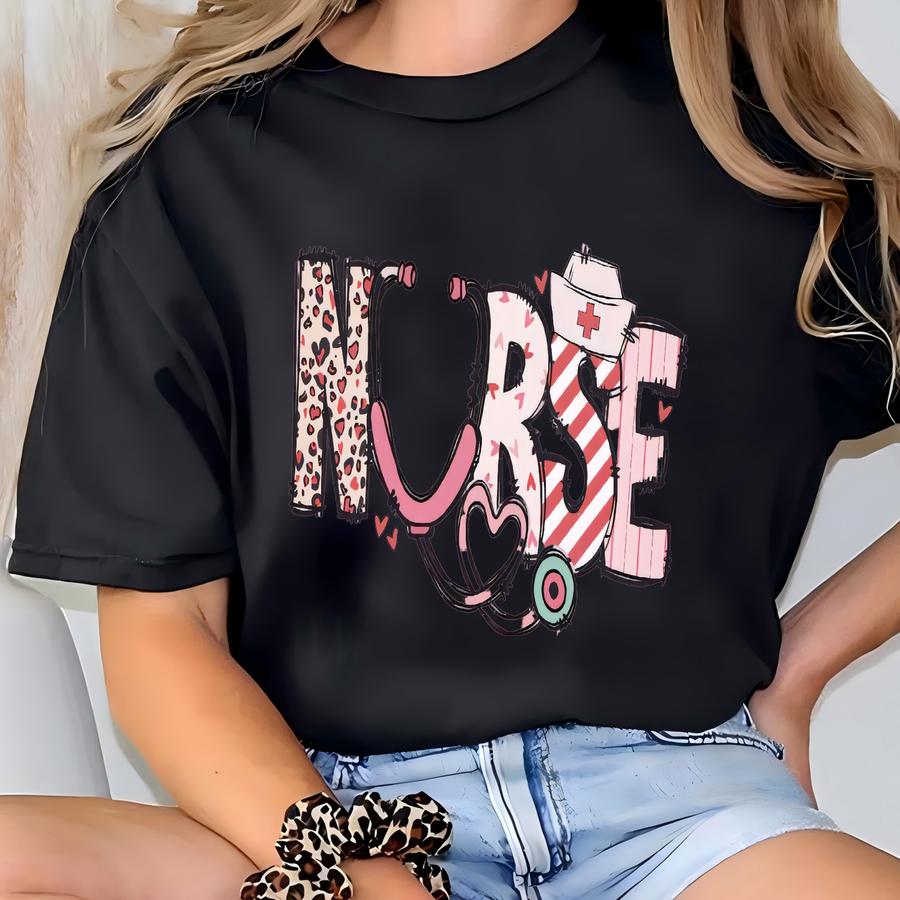 Nurse Valentine Gift Sweatshirt, Nurse Valentines Day Sweatshirts, Valentine Nurse Sweaters, Valentine Nursing Sweater, Nicu Labor Peds Gift T-shirt