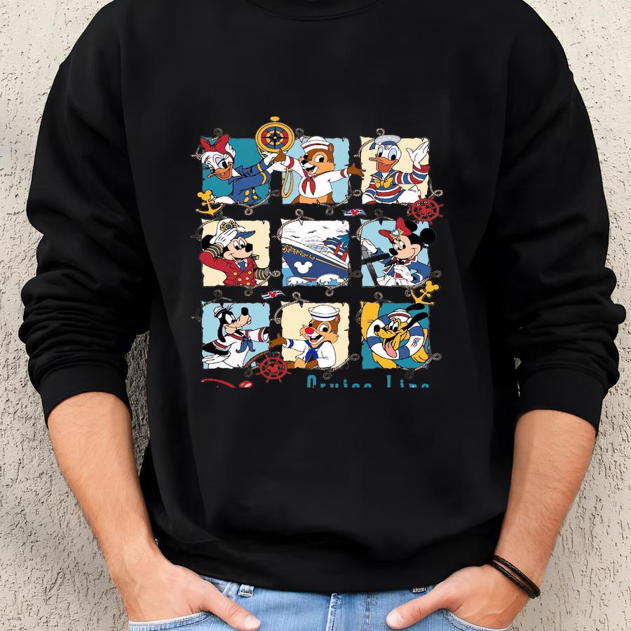 Cute Cruise Line And Friends T-shirt, Wish Fantasy Magic Wonder 2025 Matching Tee, Tow-sided Cruise Line Shirt Sweatshirt