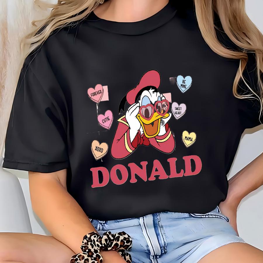 Valentine Donald Duck Shirt, Donald Forever Be Mıne Velantines Sweatshirt, Sweet Heart Mama Shirt,valentines Gift Hoodie,valentine's Day Tee T-shirt