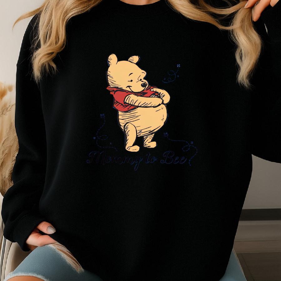 Mommy To Bee Sweatshirt, Pooh Mommy Sweatshirt, Pregnancy Reveal Shirt, Mom Shirt, Mama Shirt, New Mom Gift Shirt Sweatshirt