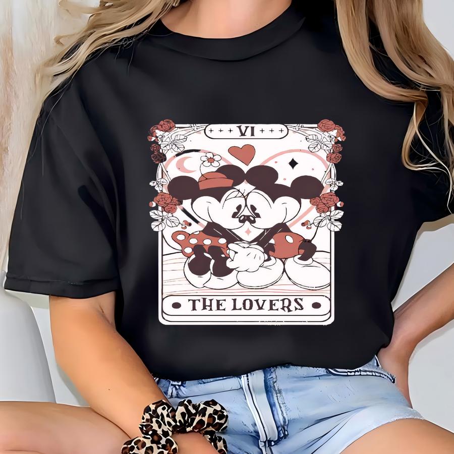 The Lovers Shirt,  Mouse Tarot Card Tee, Land Couple Shirt, Valentine Sweatshirt, Valentine's Day Hoodie T-shirt