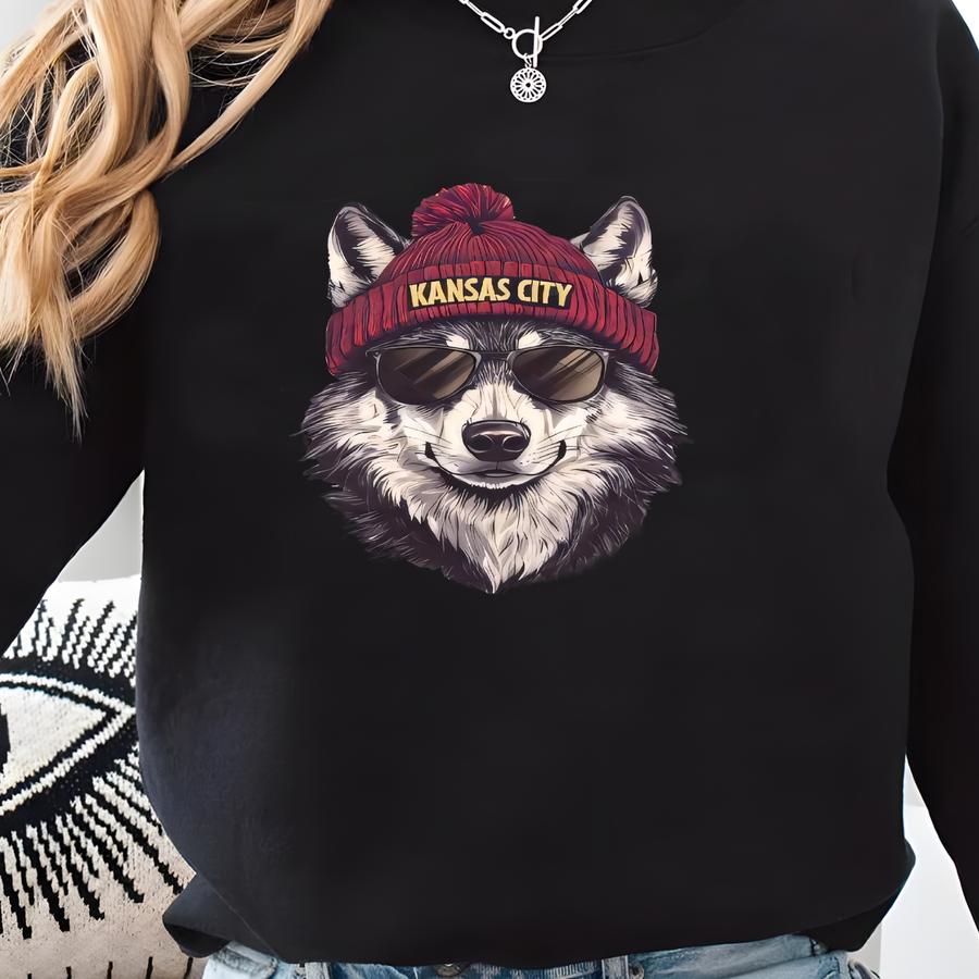 Kansas City Football Shirt, Kansas City Fan Tee, Vintage Style Wolf Graphic T-shirt , Kansas City T-shirt, Game Day Sweatshirt Kansas City Football Shirt, Kansas City Fan Tee, Vintage Style Wolf Graphic T-shirt , Kansas City T-shirt, Game Day Sweatshirt