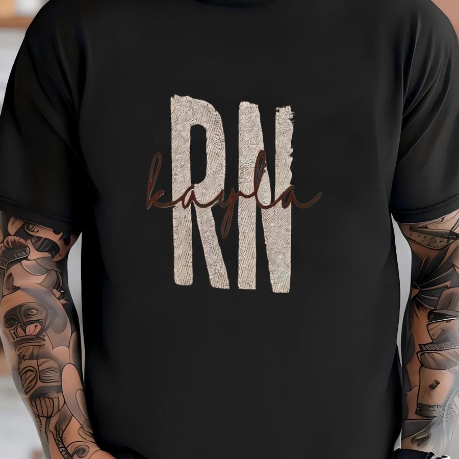 Custom Rn Sweatshirt With Name, Registered Nurse Crewneck, Aesthetic Font, Nursing School Grad Gift, New Nurse Pullover T-shirt