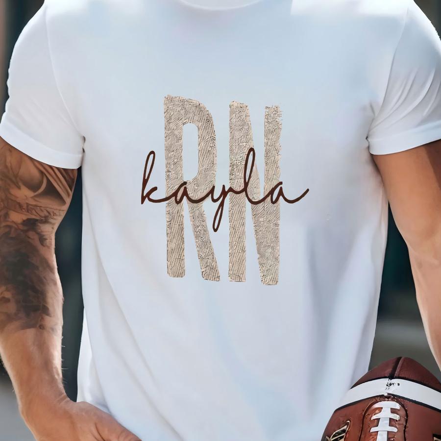 Custom Rn Sweatshirt With Name, Registered Nurse Crewneck, Aesthetic Font, Nursing School Grad Gift, New Nurse Pullover T-shirt