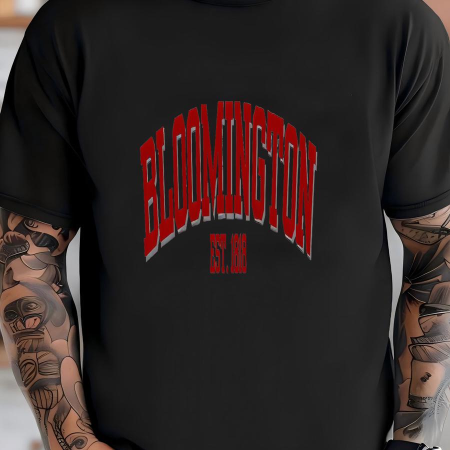 Bloomington A Sweatshirt, Retro College Crewneck, Vintage University Pullover, Campus Gift For Students And Alumni T-shirt