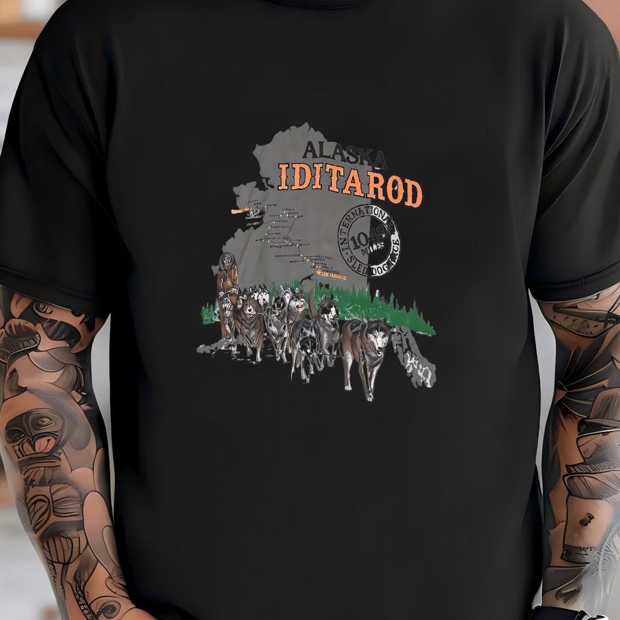 Men's Vintage 90's Fotl Alaska Iditarod Trail Sled Dog Race T Shirt Tee Sz Xl T-shirt