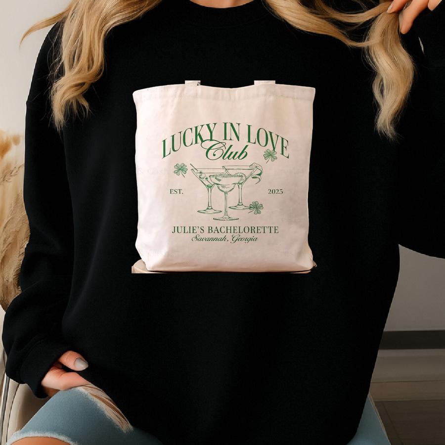 Lucky In Love Bachelorette St Patricks Day Tee Custom Bachelorette Welcomes St Paddys Bach Gifts Cute Shamrock Irish Tee Sweatshirt