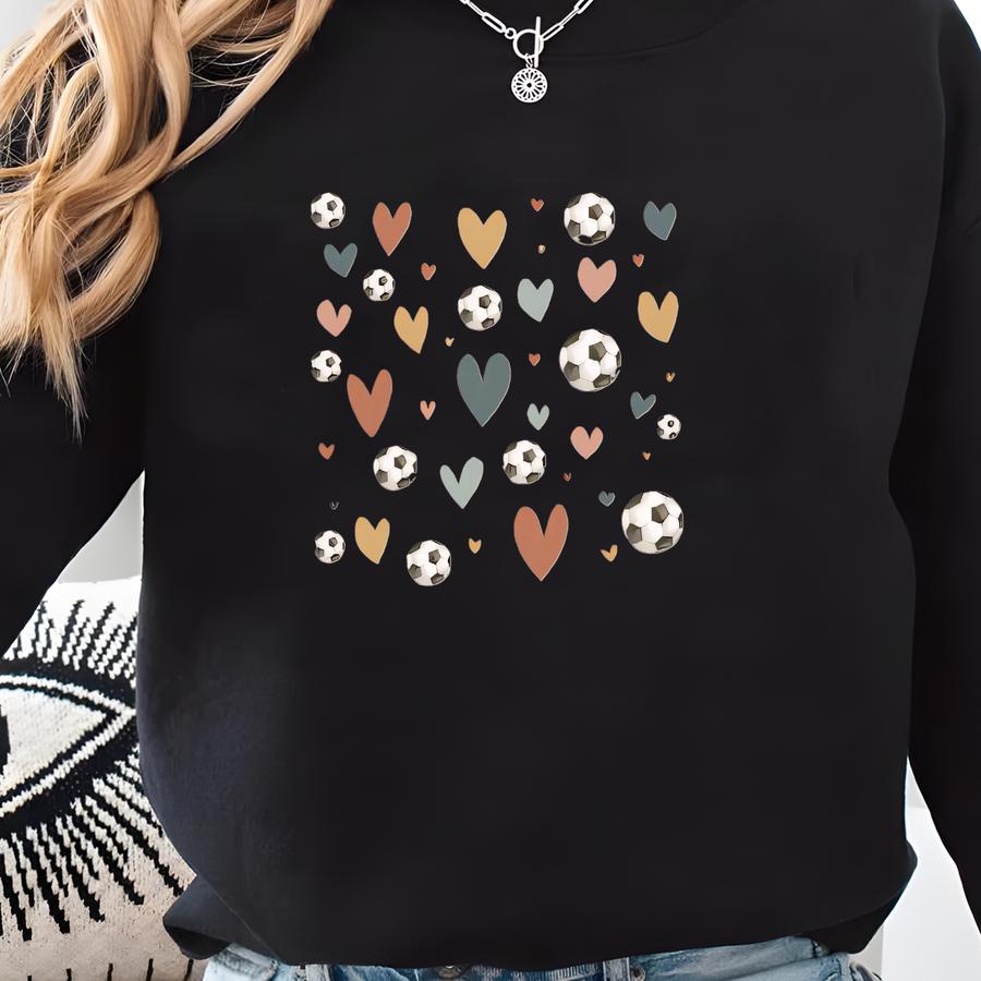 Cute Soccer Sweatshirt, Soccer Long Sve Tee, Unique Soccer Shirt, Soccer Player Mom Gifts, Pretty Soccer Shirt, Boho Soccer, Soccer Gifts Sweatshirt