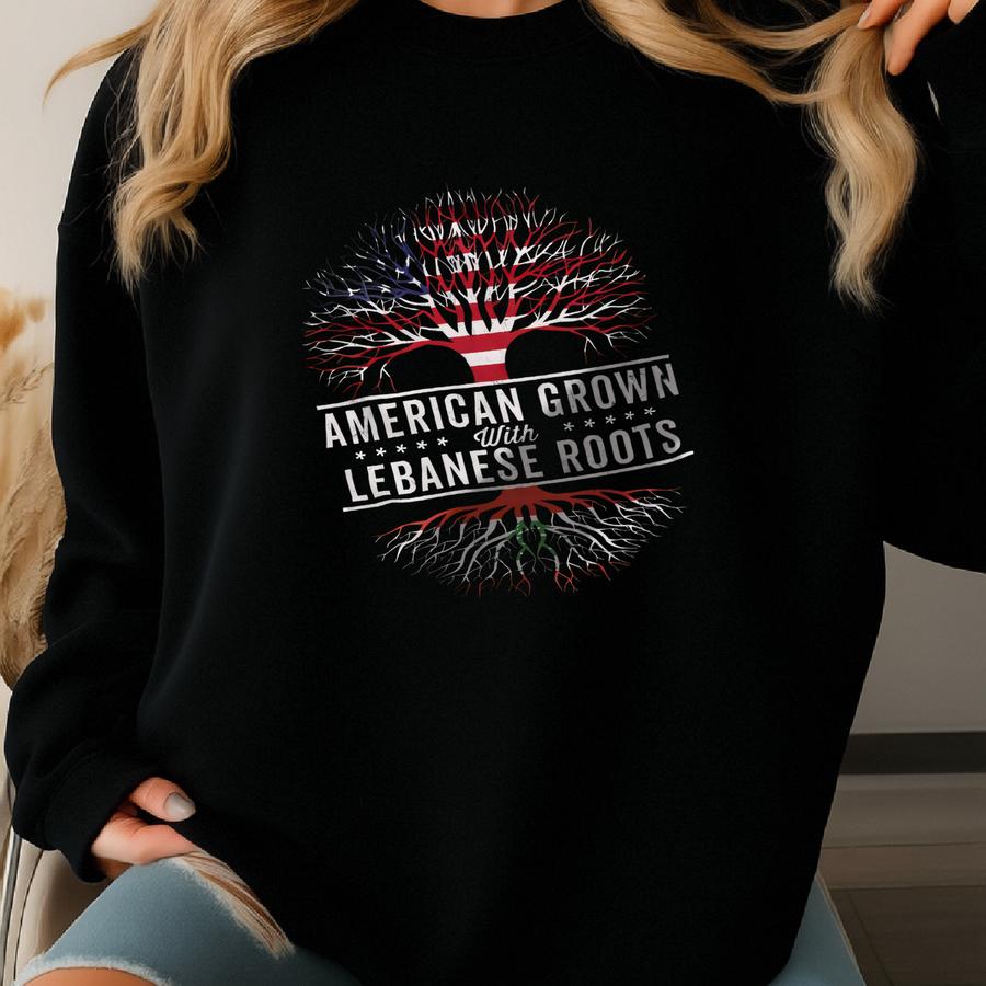 American Grown Roots Flag T-shirt Sweatshirt
