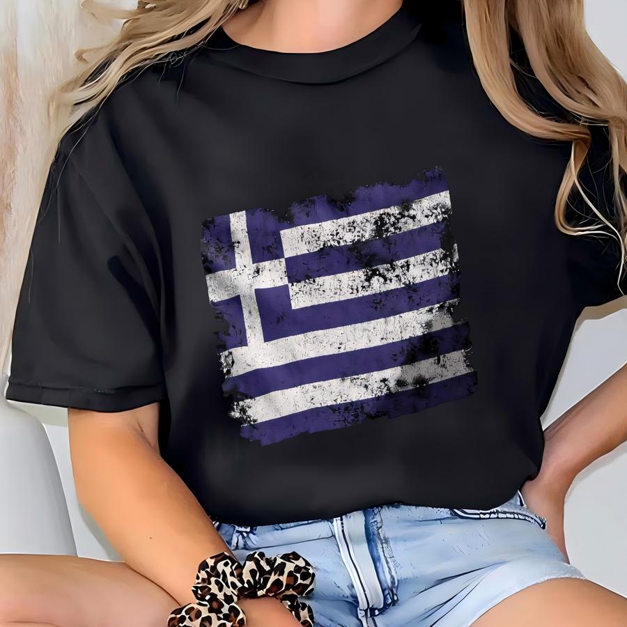 Greece Flag Hoodie T-shirt