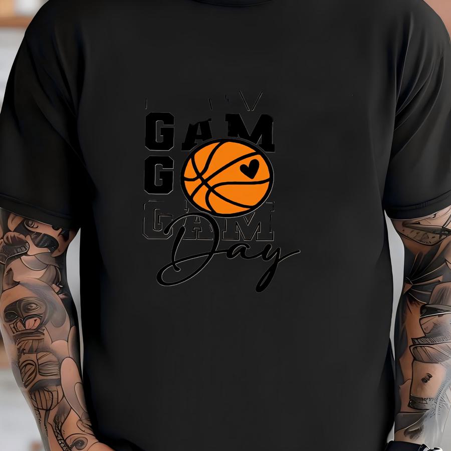 Game Day Basketball Shirt: Unisex Cotton-poly Blend T-shirt