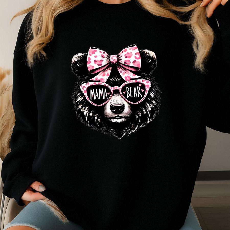 Coquette Mama Bear Shirt, Mother's Day Gift Sweatshirt