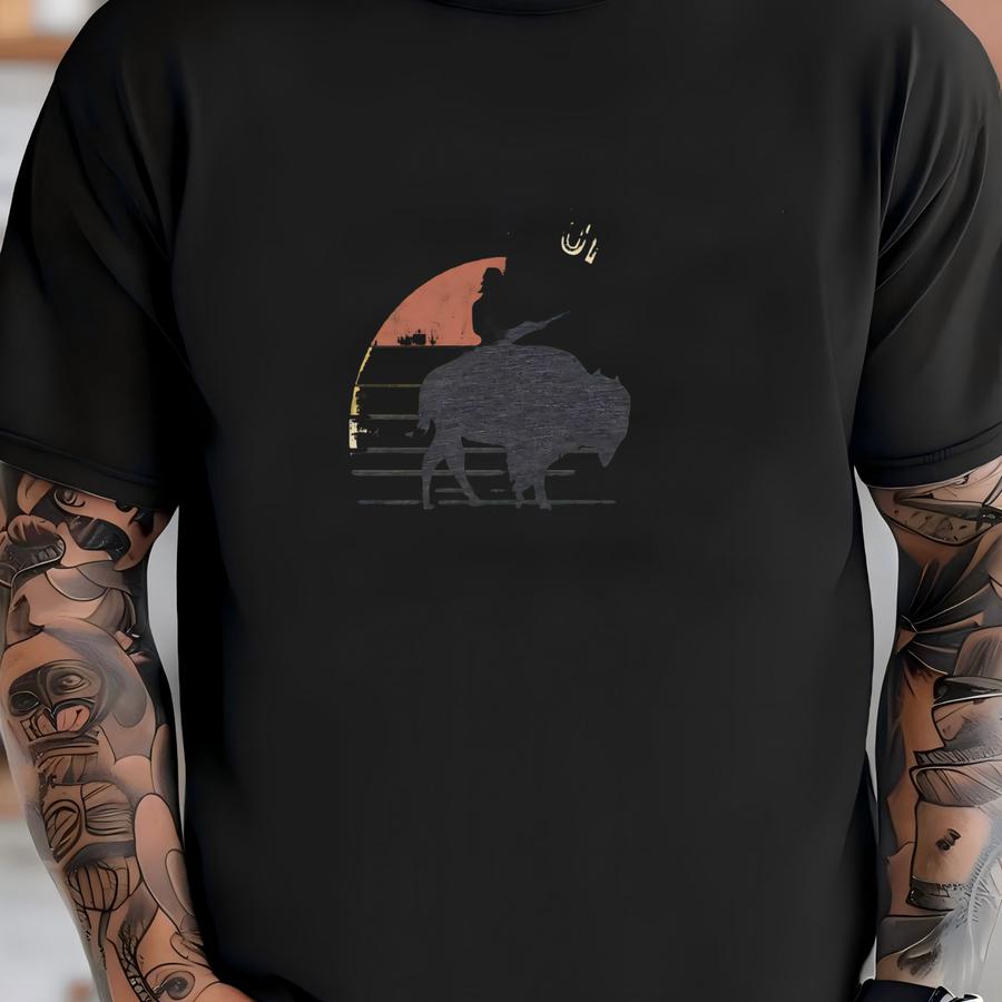 Guy On A Buffalo Shirt / Sweatshirt, The Possum Possee Gift, Buffalo Rider, No Punch That Cougar In The Face, Funny Cowboy Shirt, Meme Shirt T-shirt