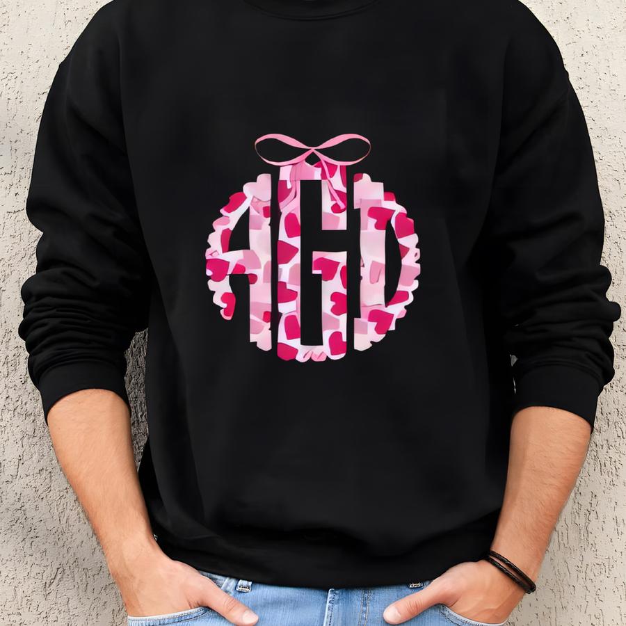 Monogram Valentine's Day Shirts, Kids Valentines Shirt, Custom Valentines Day Sweatshirt, Girls Valentine's Day Shirts, Toddler Sweatshirt Sweatshirt