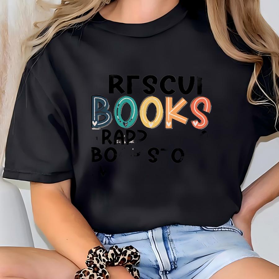 Reading Books Sweatshirt, I Rescue Books Trapped In The Bookstore I'm Not A Hoarder I'm A Hero Hoodie, Book Lover Shirt, Bookish Gift T-shirt