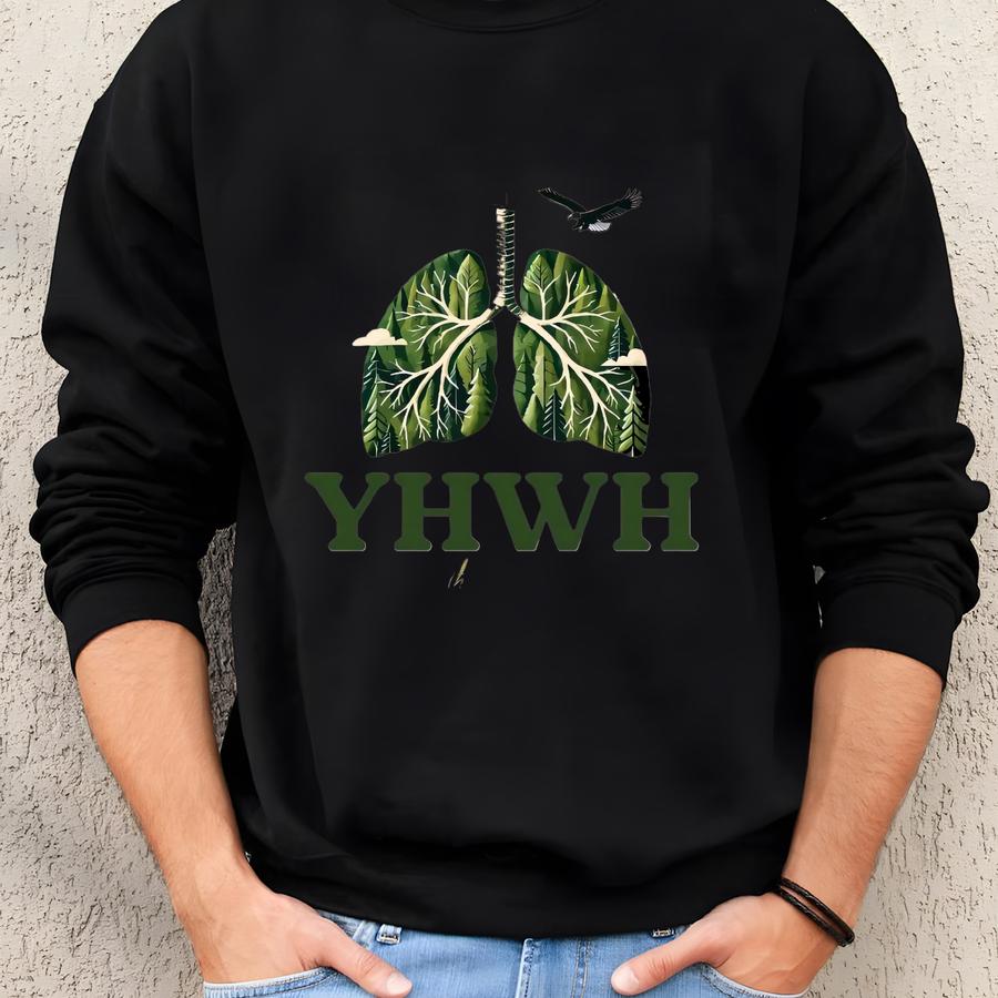 Yhwh Lungs Christian Hoodie - Faith Apparel Sweatshirt