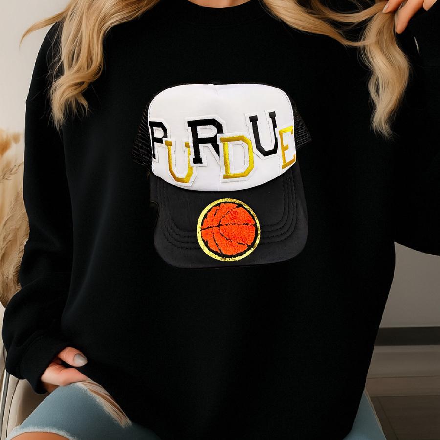Purdue University Trucker Hat | Purdue Basketball Adjustable Trucker Hat | Purdue Basketball Hat Sweatshirt