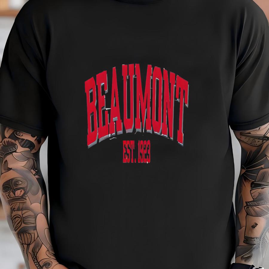 Beaumont Texas Sweatshirt, Retro College Crewneck, Vintage University Pullover, Game Day Gift For Students And Fans T-shirt