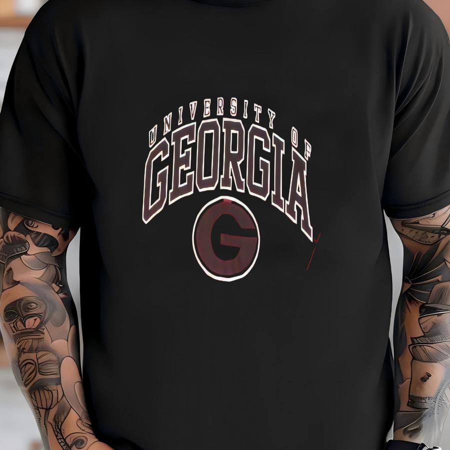 Vintage University Of Georgia Hoodie Long Sve Large T-shirt
