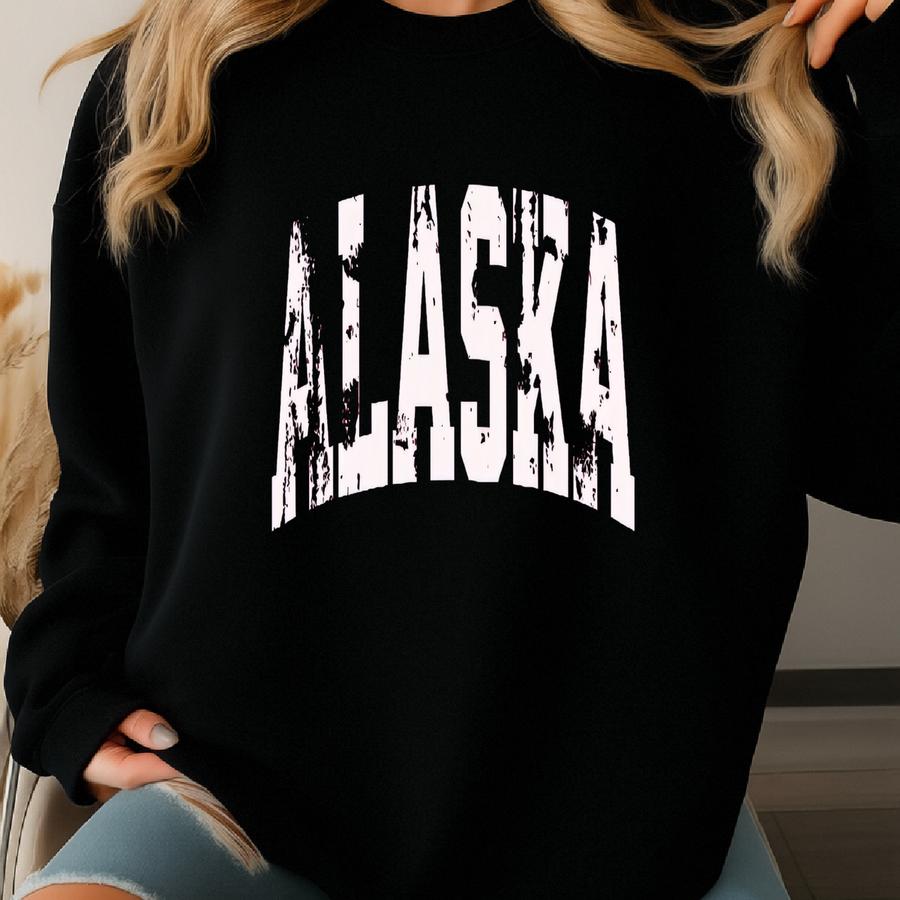 Vintage Alaska Sweater, Retro Alaska Sweater, Vintage Alaska Sweatshirt, Alaska State Sweater, Alaska Souvenir Sweater, Alaska Gift Sweater Sweatshirt