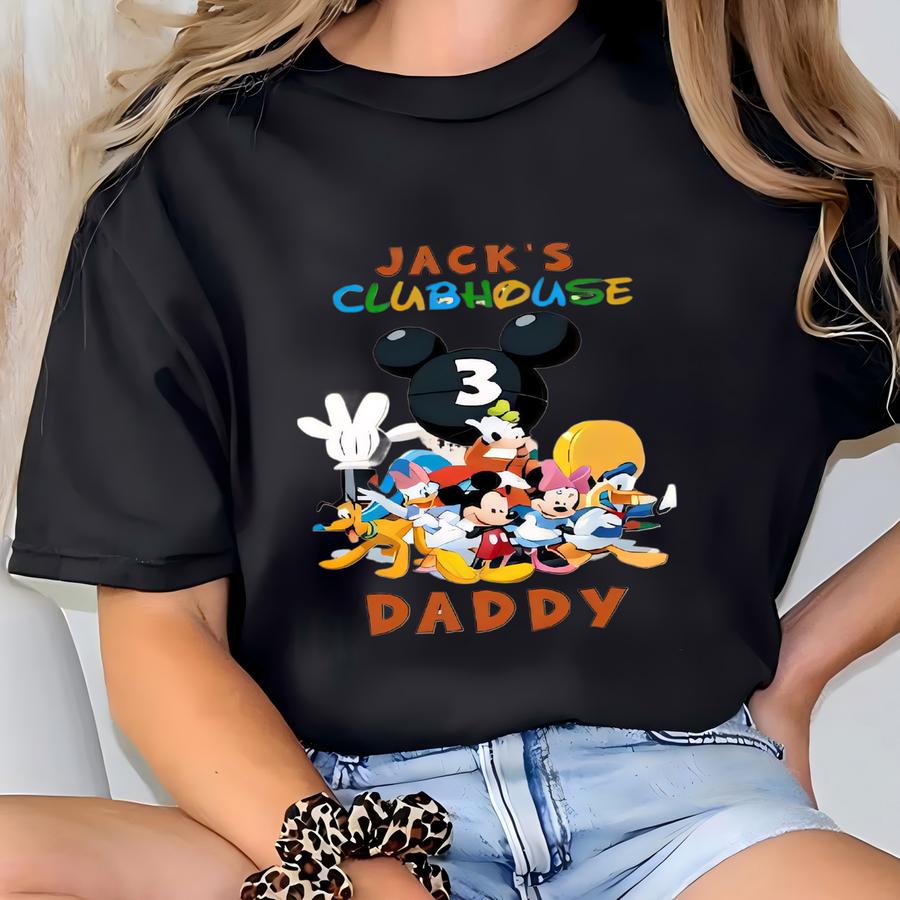 Mouse Clubhouse Birthday, Custom Birthday Family Shirt, Matching Family Birthday, Land Birthday Shirt, And Friends T-shirt