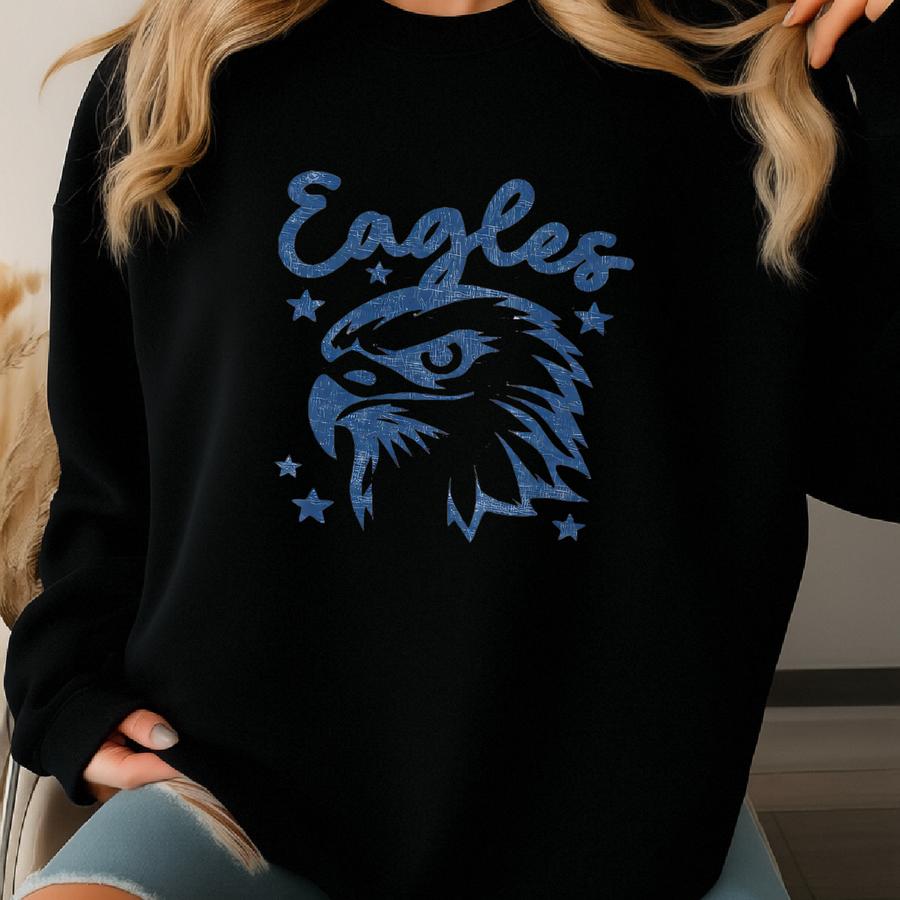 Eagles Sweatshirt Eagles Game Day Eagles Crewneck Eagles Spirit Wear Eagles Mascot Eagles School Sweatshirt