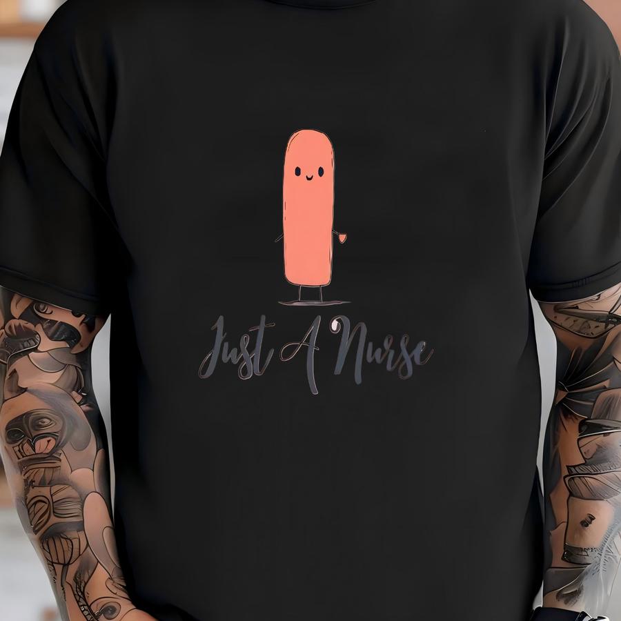 Just A Nurse Sweatshirt - Minimalist Rn Crewneck, Hospital Worker Gift, Nursing Student, Appreciation, Rn Sweater T-shirt