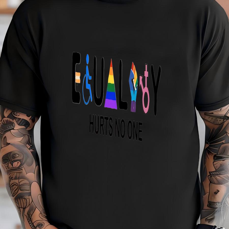 Equality Hurts No One Sweatshirt, Equal Rights Hoodie, Lgbtq Sweatshirt, Rainbow Hoodie, Human Rights Shirt, Blm Shirt, Social Justice Shirt T-shirt