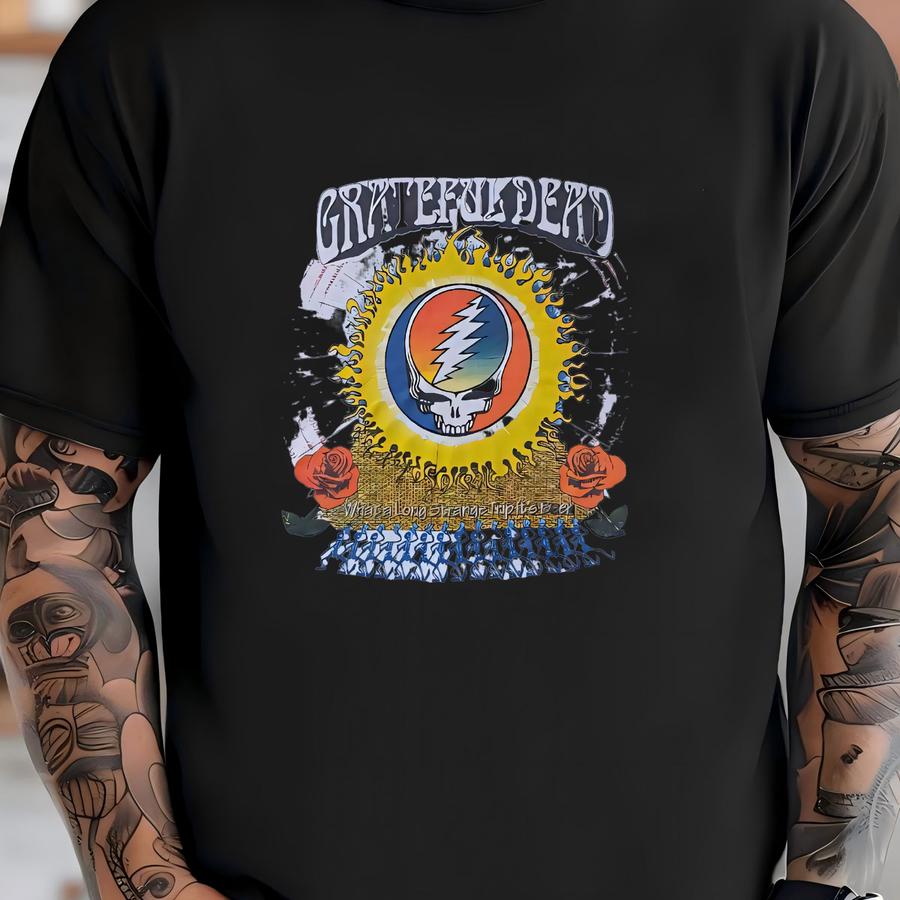 Vintage 1993 Grateful Dead Summer Tour T Shirt Size Large / Rare 90s Gd Skeleton Skull Roses Rock Hippie Dancing Bear 1990s Jerry Garcia Tee T-shirt