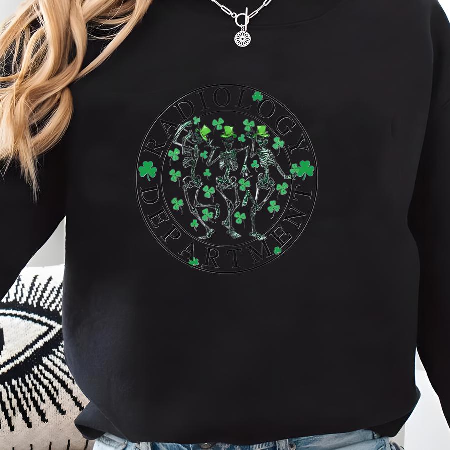 St Patricks Day Radiology Sweatshirt St Patrick Rad Tech Crewneck Green Radiology St Patricks Day Xray Shamrock Rad Tech Radiology Shamrock Sweatshirt