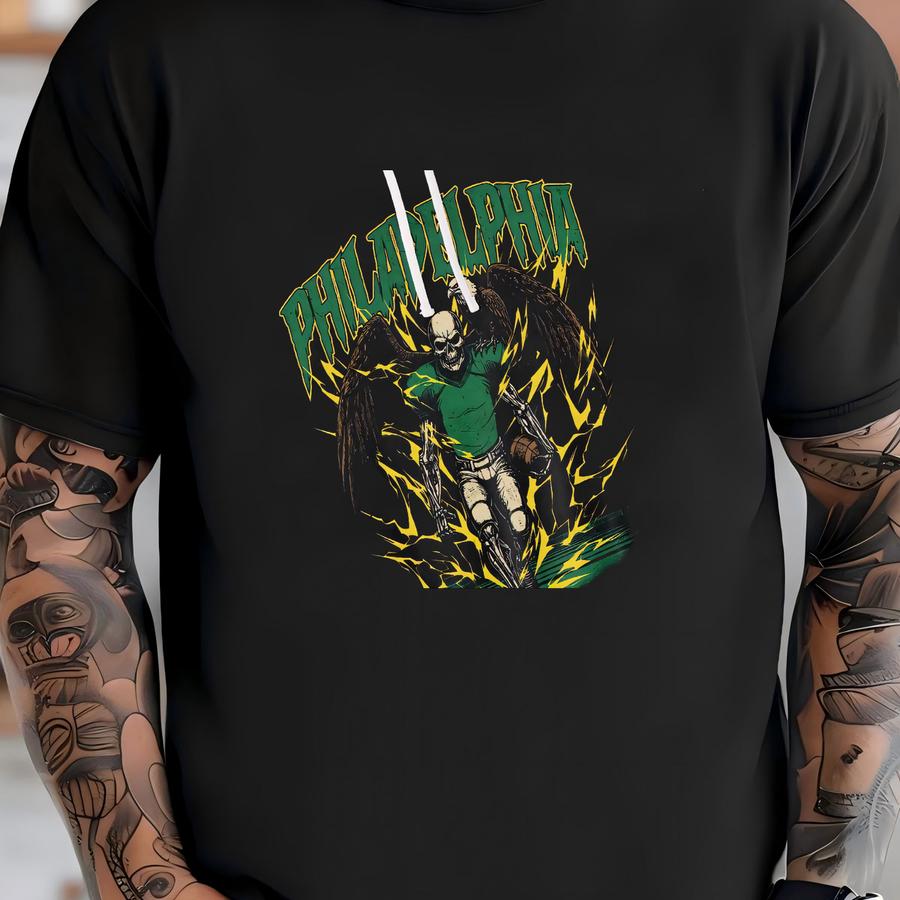 Philadelphia Football Hoodie - Graphic Hoodie - Skeleton Shirt - - Gift Hoodie - Vintage - Skeleton Football - Eagles T-shirt
