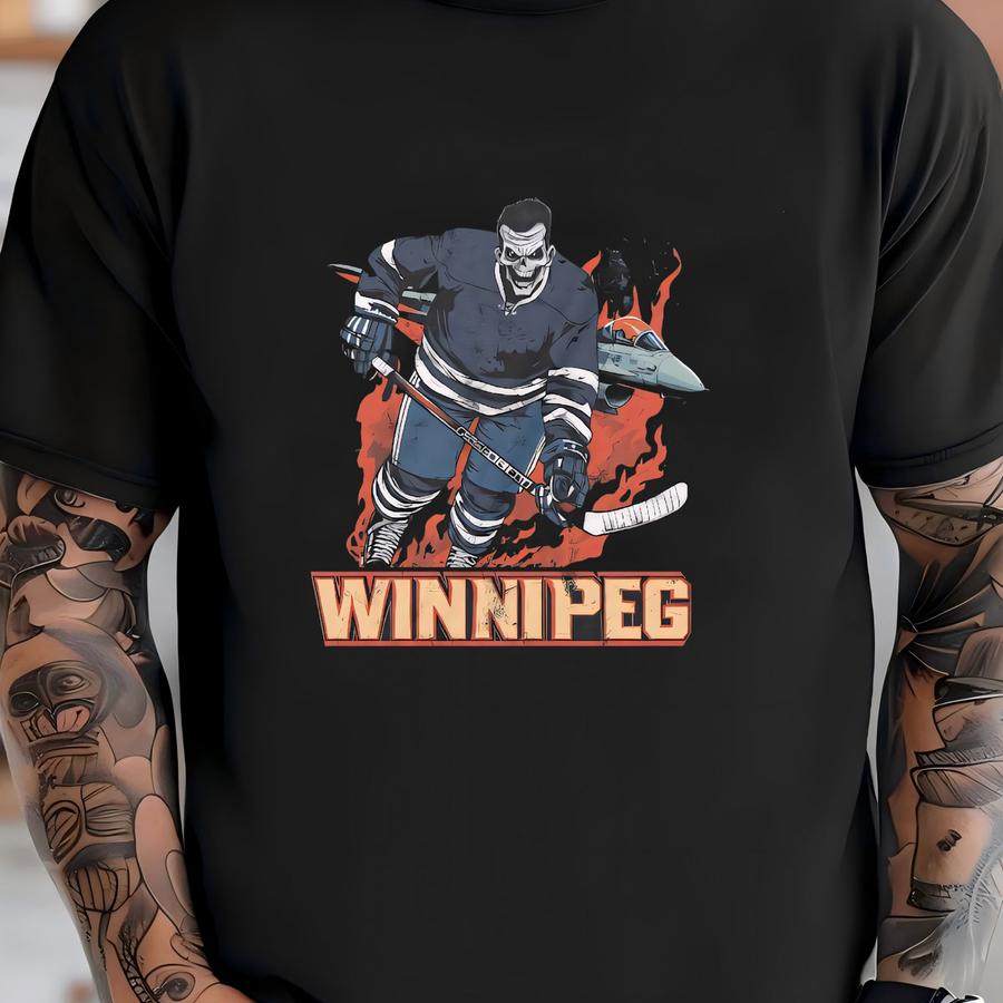 Winnipeg Hockey Shirt, Jet Ice Hockey, Sports Team Clothing, Hockey Fan Gift, Hockey Lover Apparel, Vintage Hockey, Winnipeg Manitoba T-shirt
