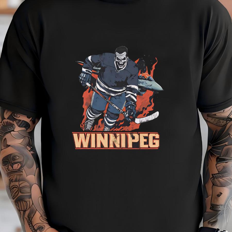 Winnipeg Hockey Crewneck, Jet Ice Hockey Sweatshirt, Sports Clothing, Hockey Fan Gift, Hockey Lover, Vintage Hockey, Winnipeg Manitoba T-shirt