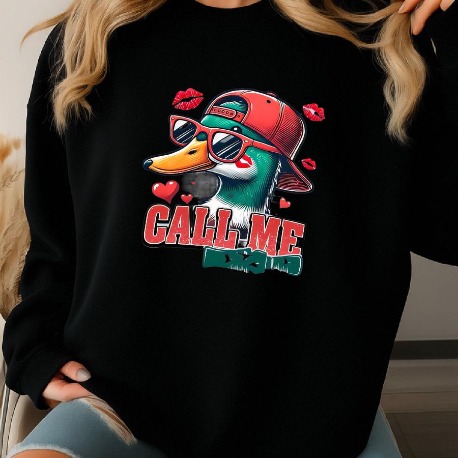 Duck Valentine Shirt Call Me Infant Toddler Youth Sweatshirt