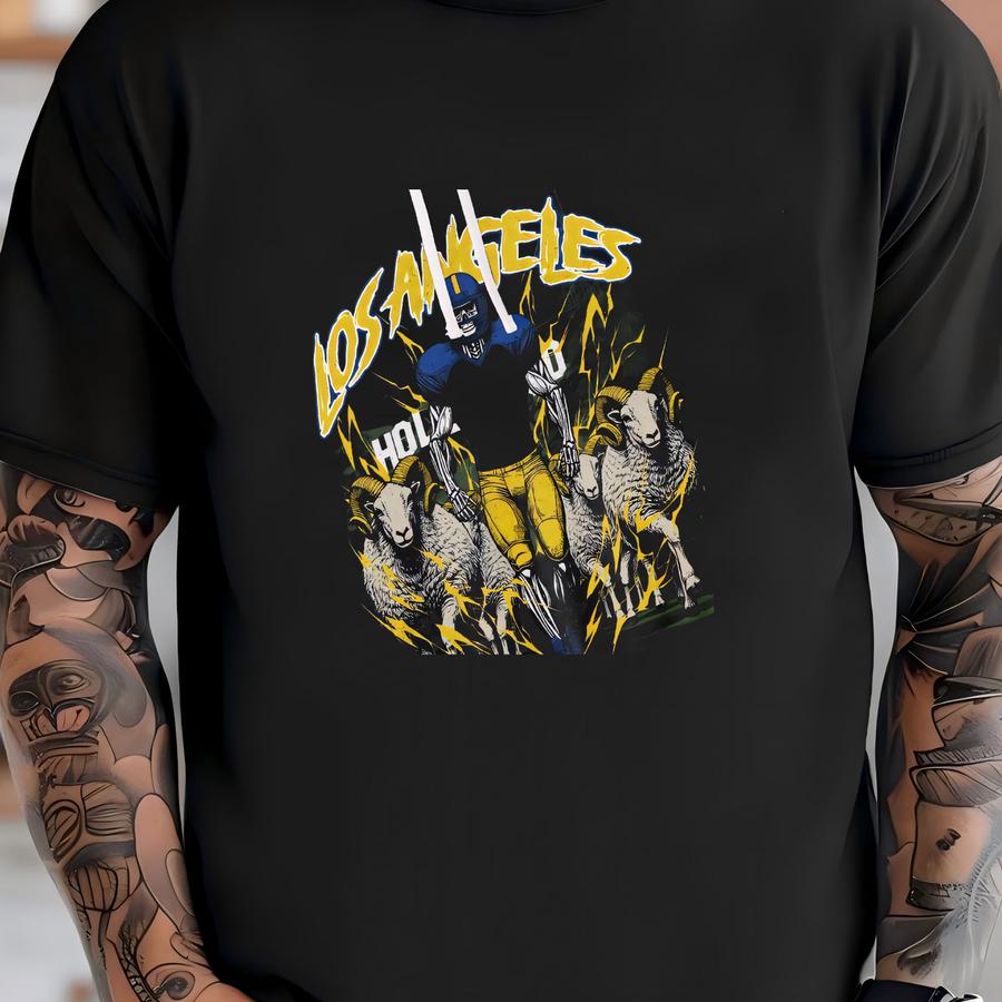 Los Angeles Football Hoodie - Graphic Hoodie - Skeleton Shirt - - Gift Hoodie - Vintage - Skeleton Football - Rams T-shirt