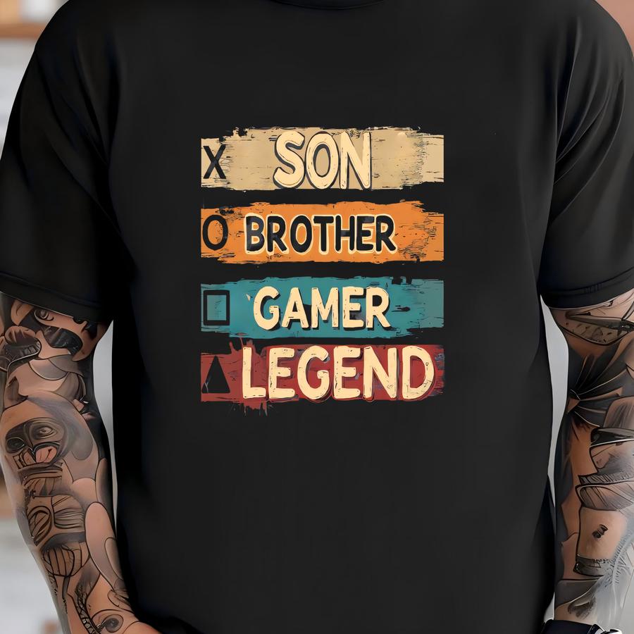 Son Brother Video Gamer Legend Hoodie, Gaming Men Boys Teens, Funny Gaming Gift For Gamers, Gaming Legend, Perfect For Boys And Teen Gamers T-shirt