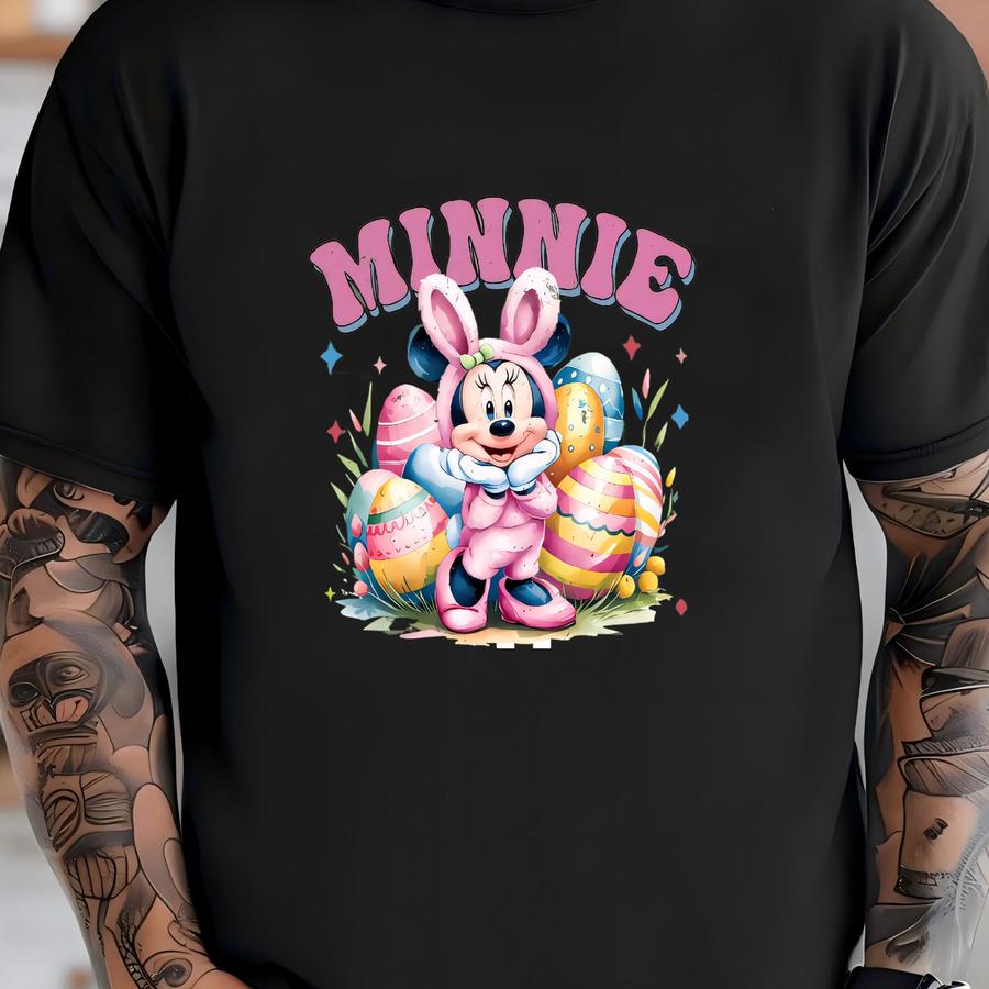 Easter Coquette Bunny Pink Sweatshirt, Happy Easter Shirts, Easter Egg Shirt, Main Street Easter Sweat, Magical Easter, Mouse Easter -tc039 T-shirt