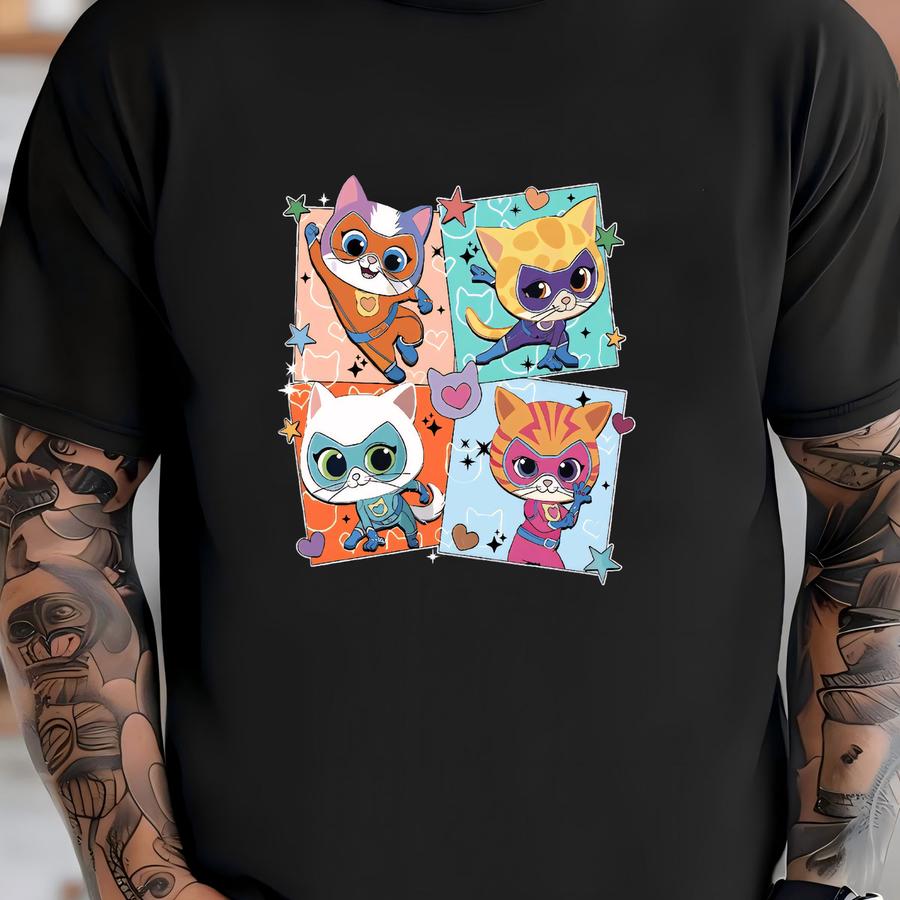 Super Kitties Shirt, Super Cat Hoodie, Super Kittie Buddy Bitsy Ginny Sparks Hero Shirt, Kitties Tee T-shirt