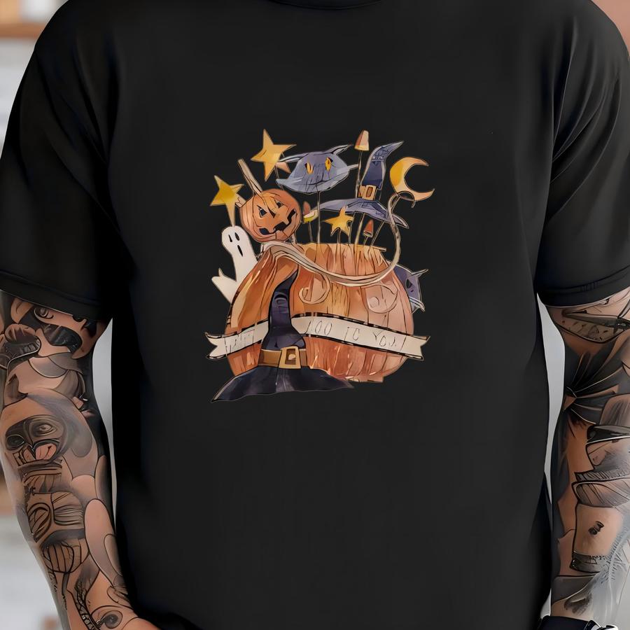 Vtg Y2k Pumpkin Floral Sweatshirt Small Vintage Halloween Sweater Jumper Pullover Crewneck Yellow Size S T-shirt