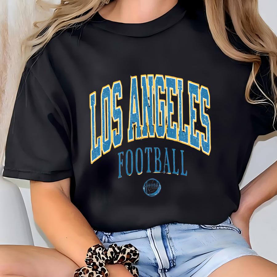 Vintage Los Angeles Football Sweatshirt, La Football Crewneck, Los Angeles Shirt, Football Sunday Hoodie, Playoff Football Sweatshirt T-shirt