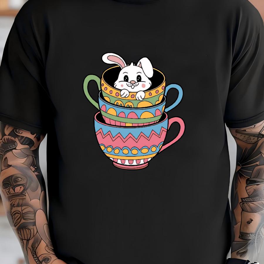 Easter Coffee Cups Sweatshirt, Easter Bunny Hoodie, Easter Party Hoodie, Happy Easter 2025 Hoodie, Easter Days Hoodie, Spring Easter Tee T-shirt
