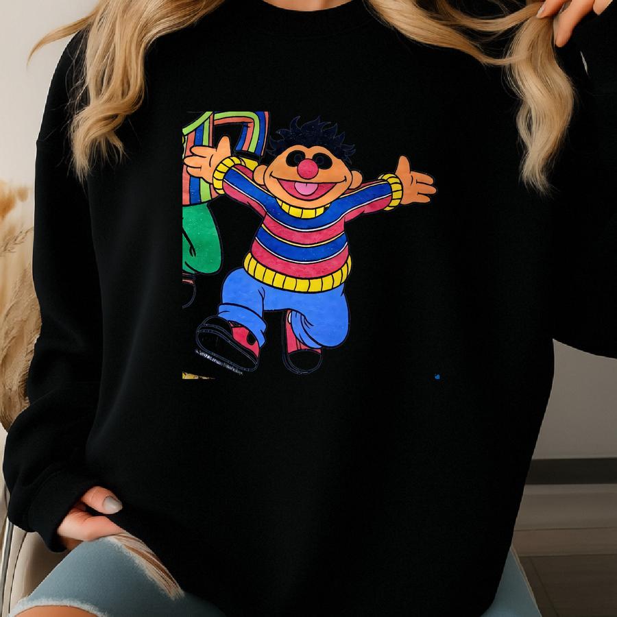Vintage 2002 Sesame Street Bert Ernie Children Television Tv Promo Y2k Graphic Shirt Size M/l Sweatshirt