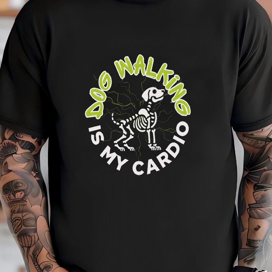 Dog Walking Is My Cardio Shirt, , Funny Pump Cover, Dog Mom Gift, Gym Clothes, Dog Walker Gift, Gym Pumpcover, Dog Lovers Gift T-shirt
