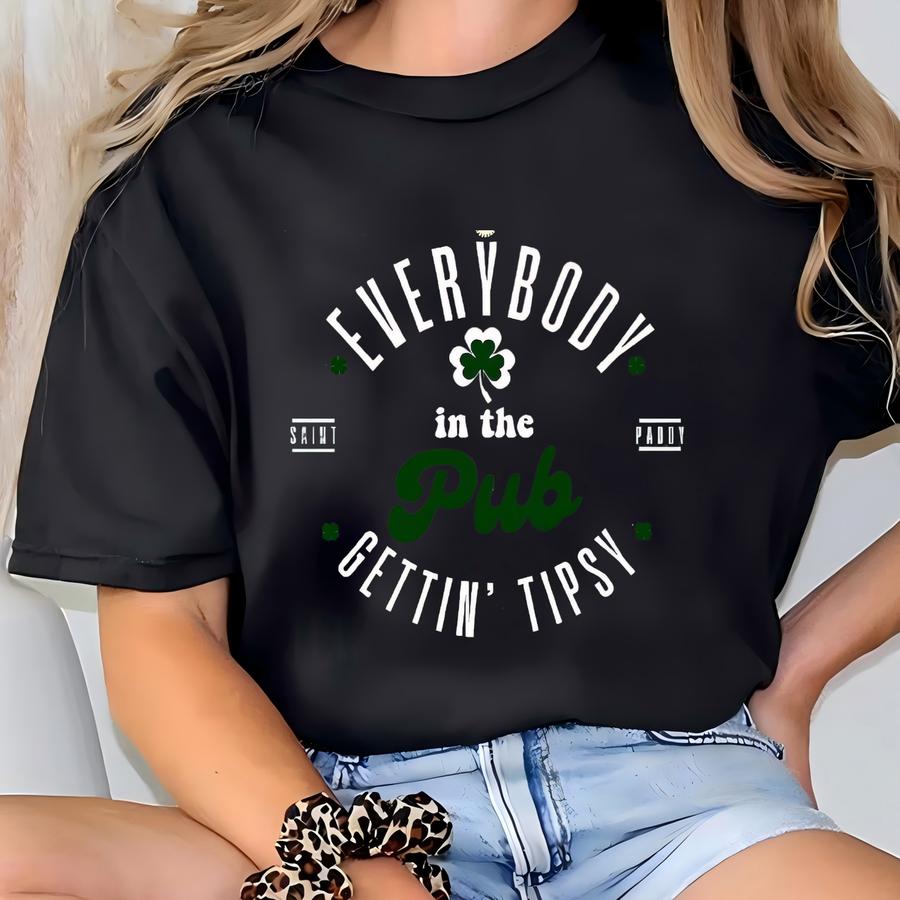 Funny St. Patrick's Day Sweatshirt: Tipsy Irish Pub Shirt T-shirt