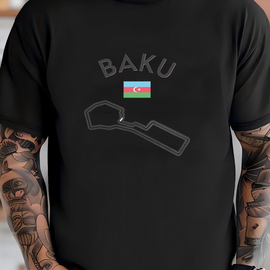 Baku Race Track Shirt Azerbaijan Grand Prix Crewneck F1 Inspired Shirt Sunday Race Day Formula 1 Racetrack Formula One Tee Grandprix Raceday T-shirt