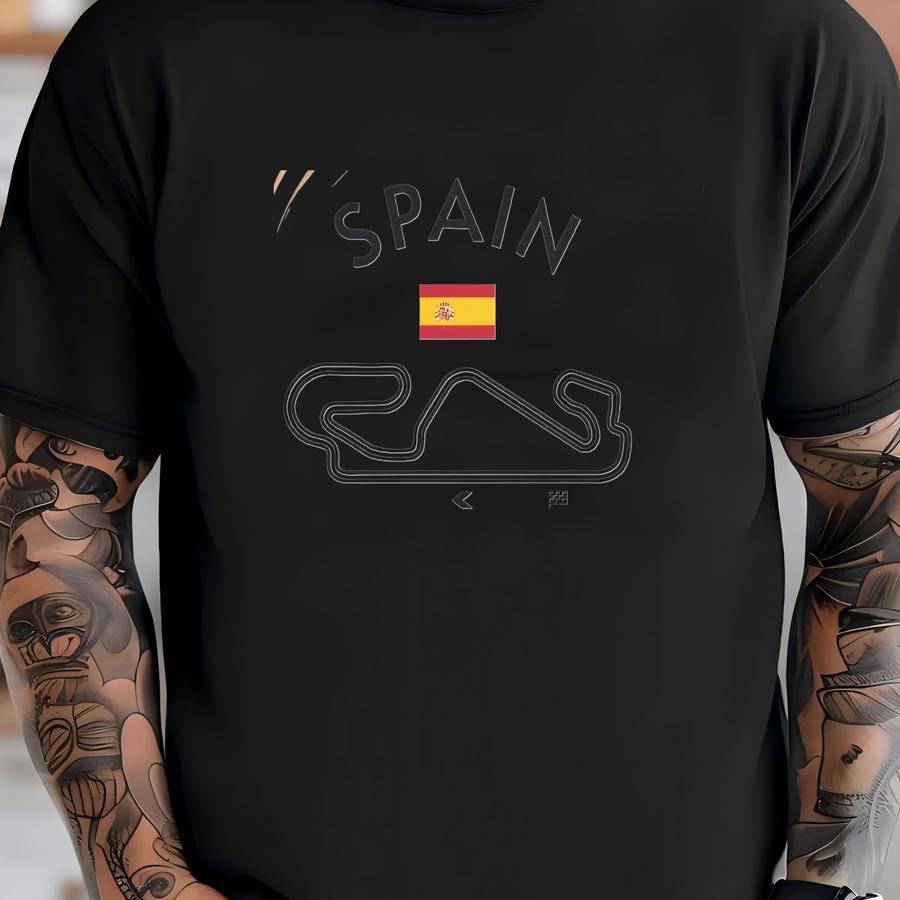 Spainish Grand Prix Shirt Spain Race Track Crewneck F1 Inspired Shirt Sunday Race Day Formula 1 Racetrack Formula One Tee Grandprix Raceday T-shirt