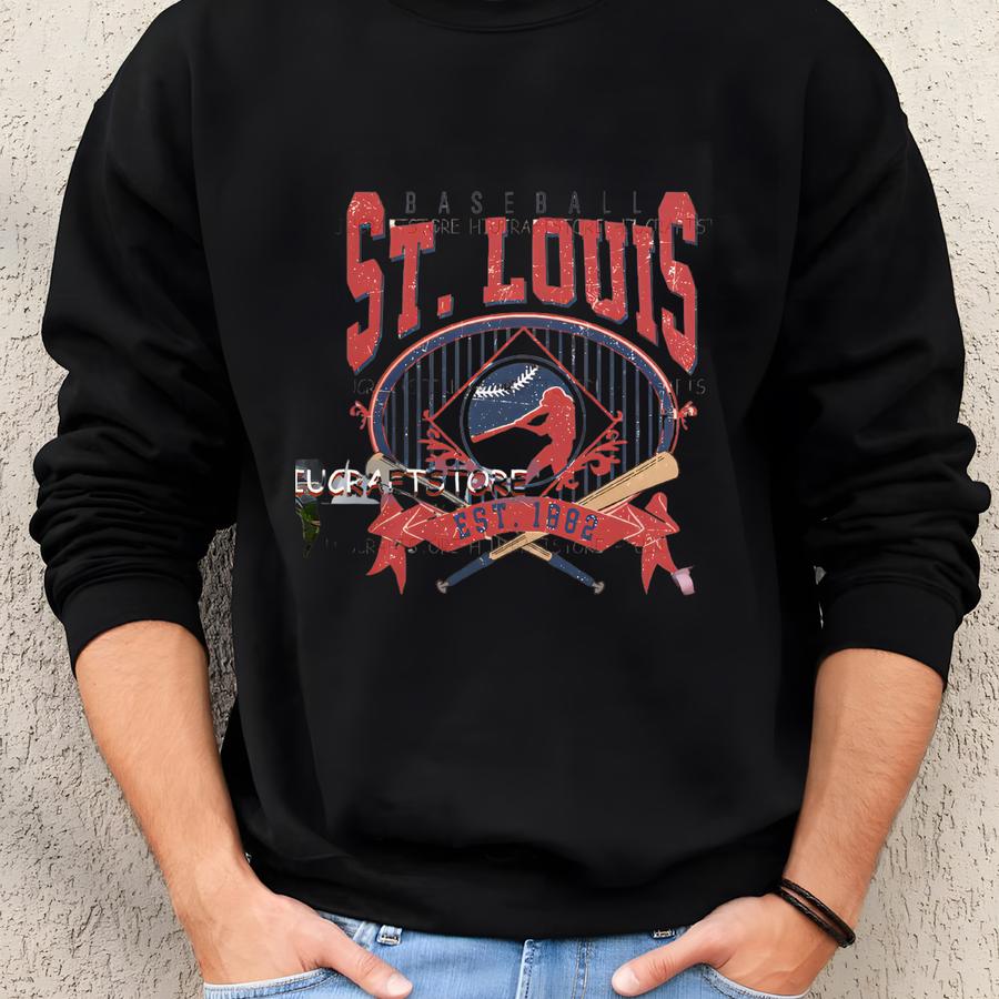 St. Louis Baseball Png | Vintage St. Louis Baseball Png | Baseball Png For Shirt | St. Louis Baseball Dtf | Baseball Team Png Sweatshirt