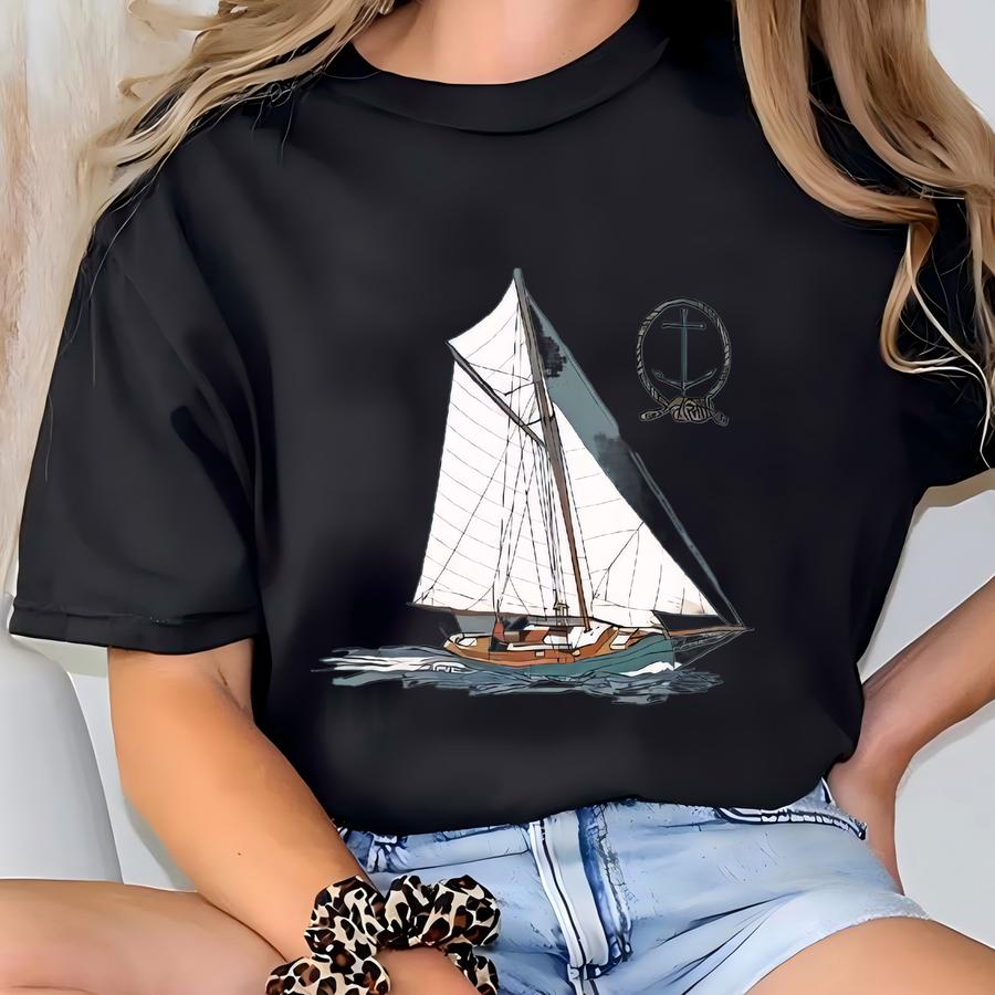 Vintage Suttons Sportswear Door County Sailboat Graphic Shirt Size Xl T-shirt