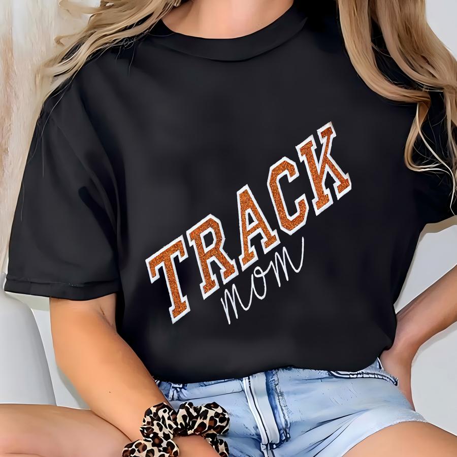 Personalized Track Mom | Track Crewneck | Track Mom Shirt | Personalized Sport Crew | Game Day Shirt T-shirt