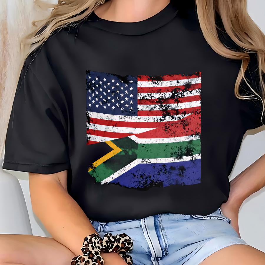 South Africa Usa Flag Mug T-shirt